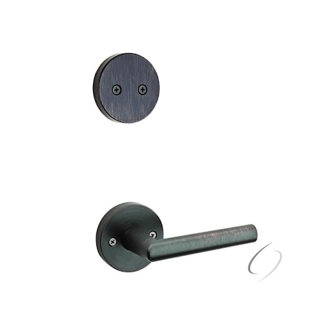 Kwikset Dummy Interior Milan Lever Trim with Round Rose New Chassis Venetian Bronze Finish 973MILRDT-11P